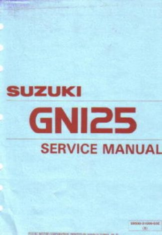 Used Official 1983 Suzuki GN125D Factory Service Manual