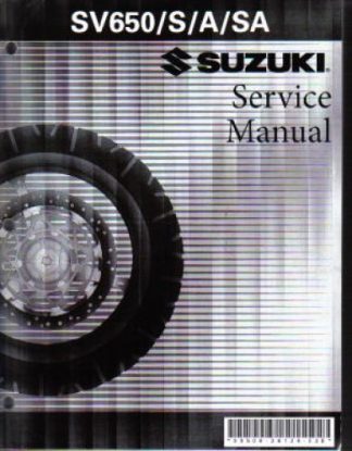 Official 2003-2009 Suzuki SV650 Factory Service Manual