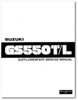 Used Official 1981 Suzuki GS550TX LX LZ Factory Service Manual Supplement