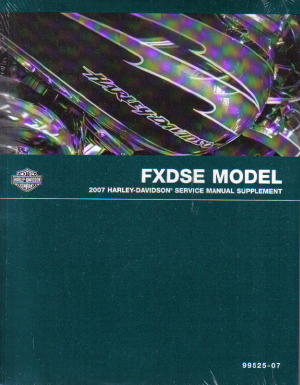 Official 2007 Harley Davidson FXDSE Service Manual Supplement