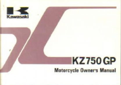 Kawasaki KZ750R1 GPz Owners Manual 1982