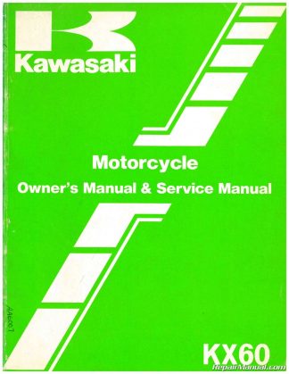 1985 Kawasaki KX60 Motorcycle Owners Service Manual