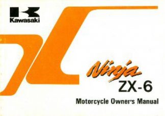 Official 1994 Kawasaki ZX600E2 Ninja ZX-6 Factory Owners Manual