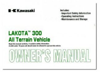Official 1999 Kawasaki KEF300-A5 Lakota Factory Owners Manual