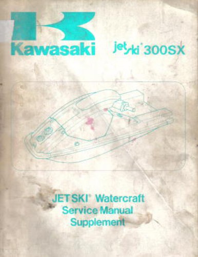 Used Official 1987 Kawasaki JS300 A-1 Jet Ski 300SX Factory Service Manual Supplement