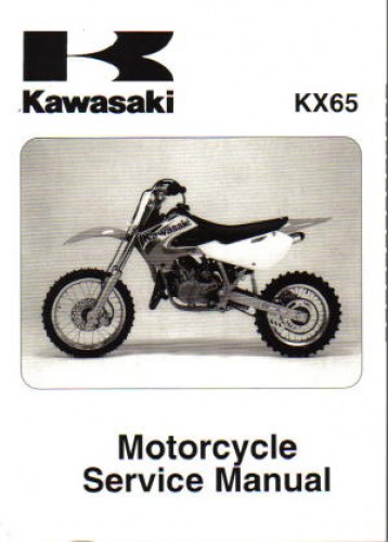 Official 2000-2009 And 2011 Kawasaki KX65 Factory Service Manual
