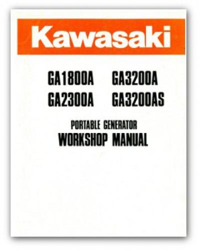 Kawasaki GA1800A GA3200A GA2300A GA3200AS Portable Generator Service Manual