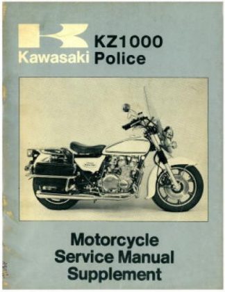Used Official 1978 Kawasaki KZ1000C1 Police C1A Police Factory Service Manual Supplement