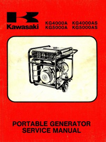 Kawasaki KG4000A KG4000AS KG5000A KG5000AS Portable Generator Service Manual