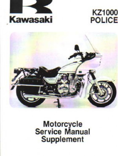 Used Official 1983 Kawasaki KZ1000P2 Police Factory Service Manual Supplement