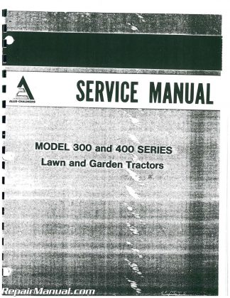 Allis Chalmers 312D Lawn and Garden Tractor Service Manual 