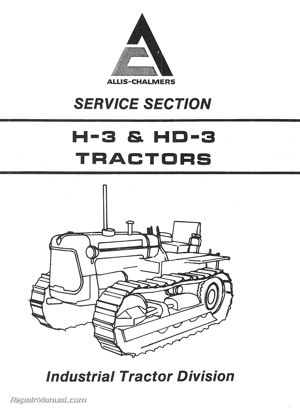 New FREE SHIPPING Allis Chalmers H3 & HD3 Service Manual 