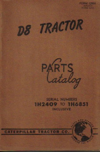 CATERPILLAR D8 TRACTOR OPERATOR'S & MAINTENANCE MANUAL 31390-4 