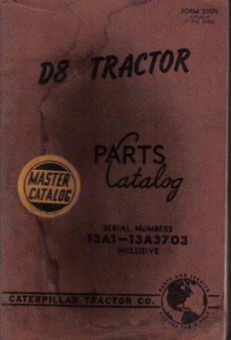 Caterpillar D8 Tractor Parts Manual