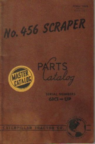Used Caterpillar 456 Scraper Parts Manual