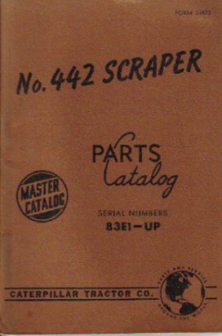 Used Caterpillar 442 Scraper Parts Manual