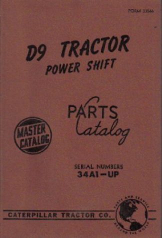 Used Caterpillar D9 Tractor Power Shift Parts Manual
