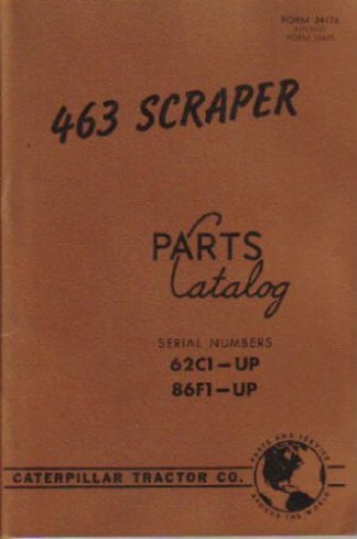 Used Caterpillar 463 Scraper Factory Parts Manual