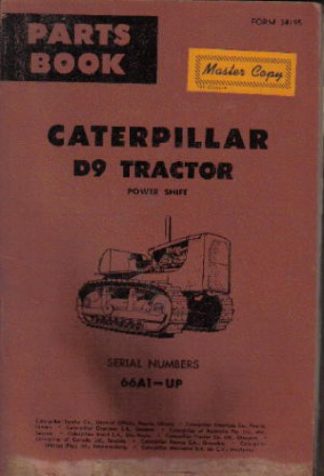 Used Caterpillar D9 Tractor Power Shift Parts Manual