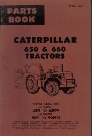 Used Caterpillar 650 660 Tractor Parts Manual