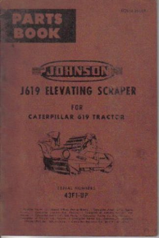 Used Caterpillar J619 Elevating Scraper Factory Parts Manual