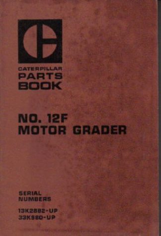Caterpillar 12F Motor Grader Parts Manual