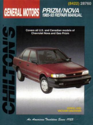 Used Chilton GM Nova Prizm 1985-1993 Repair Manual