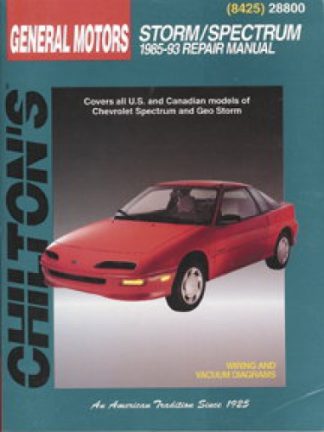 Chilton GM Storm Spectrum 1985-1993 Repair Manual