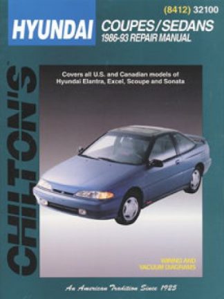 Chilton Hyundai Coupe Sedans 1986-1993 Repair Manual