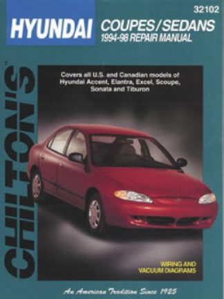 Chilton Hyundai Coupes Sedans 1994-1998 Repair Manual