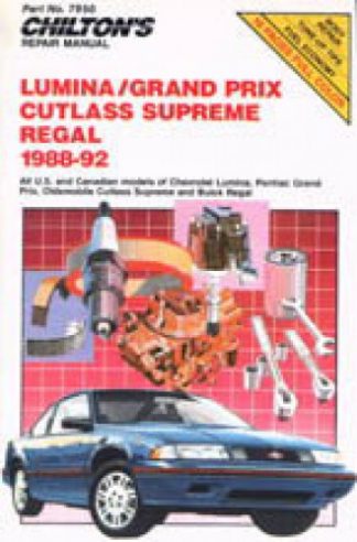 Chilton GM Lumina Grand Prix Cutlass Supreme Regal 1988-92 Repair Manual