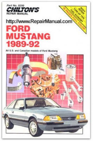 Used Chilton Ford Mustang 1989-1992 Repair Manual