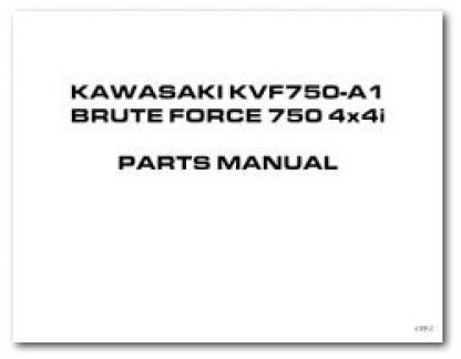 Parts Booklet for Kawasaki KVF750A Brute Force 4x4