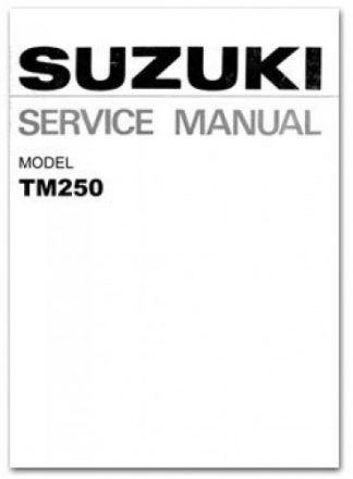 1972-1975 Suzuki TM250 Factory Service Manual