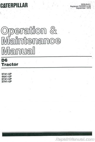 Details about   CAT Caterpillar D6 Tractor Dozer Crawler Repair Shop Service Manual book owner 