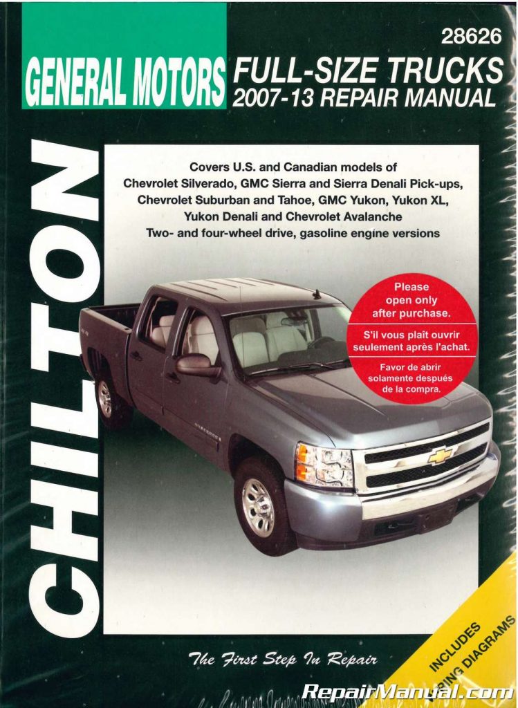 Chilton 20072013 Chevrolet Silverado GMC Sierra Repair Manual