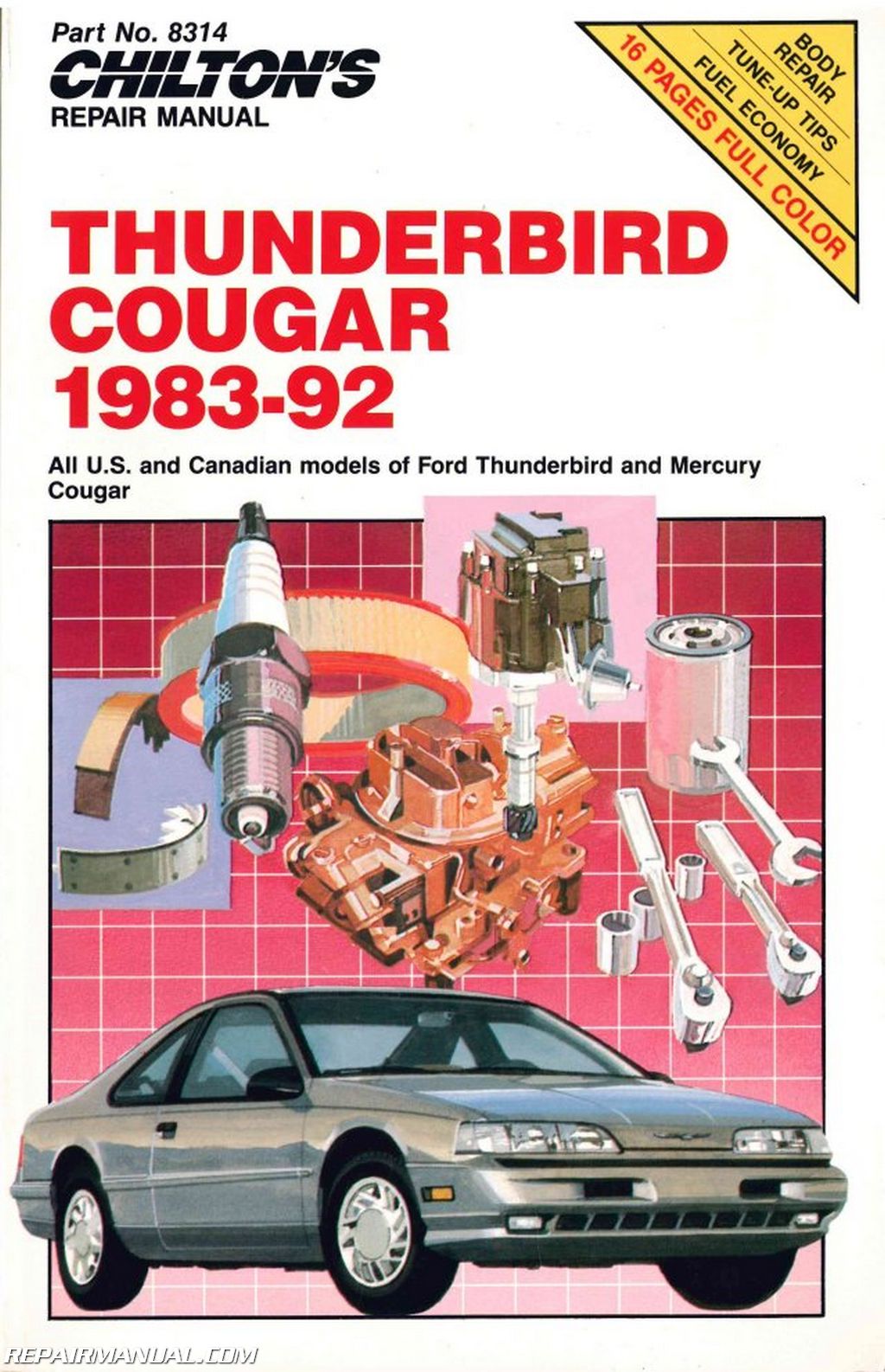 SHOP MANUAL SERVICE REPAIR 1991 FORD THUNDERBIRD COUGAR BOOK 