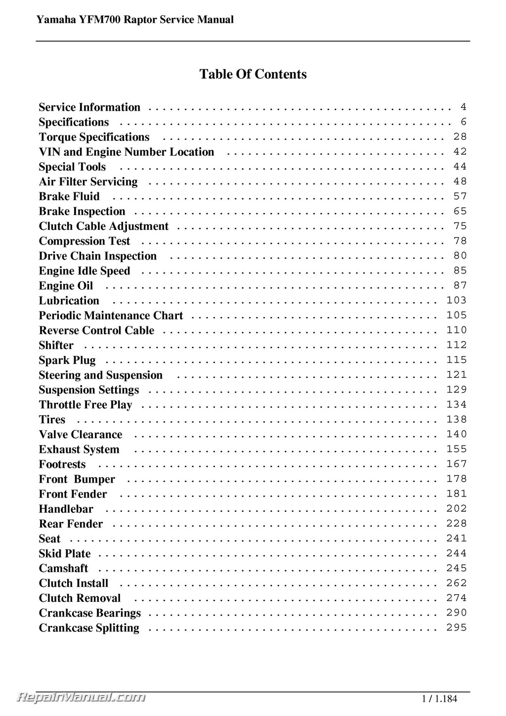 Yamaha Atv Vin Chart