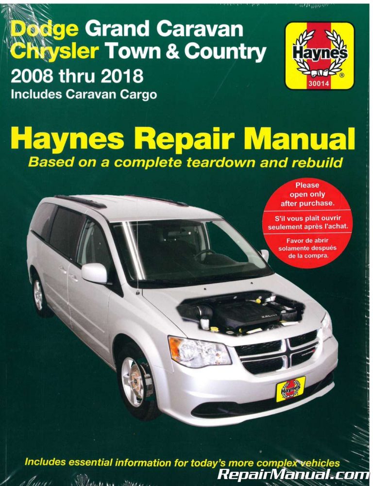 Dodge Grand Caravan Chrysler Town Country Van 2008-2018 Haynes Car