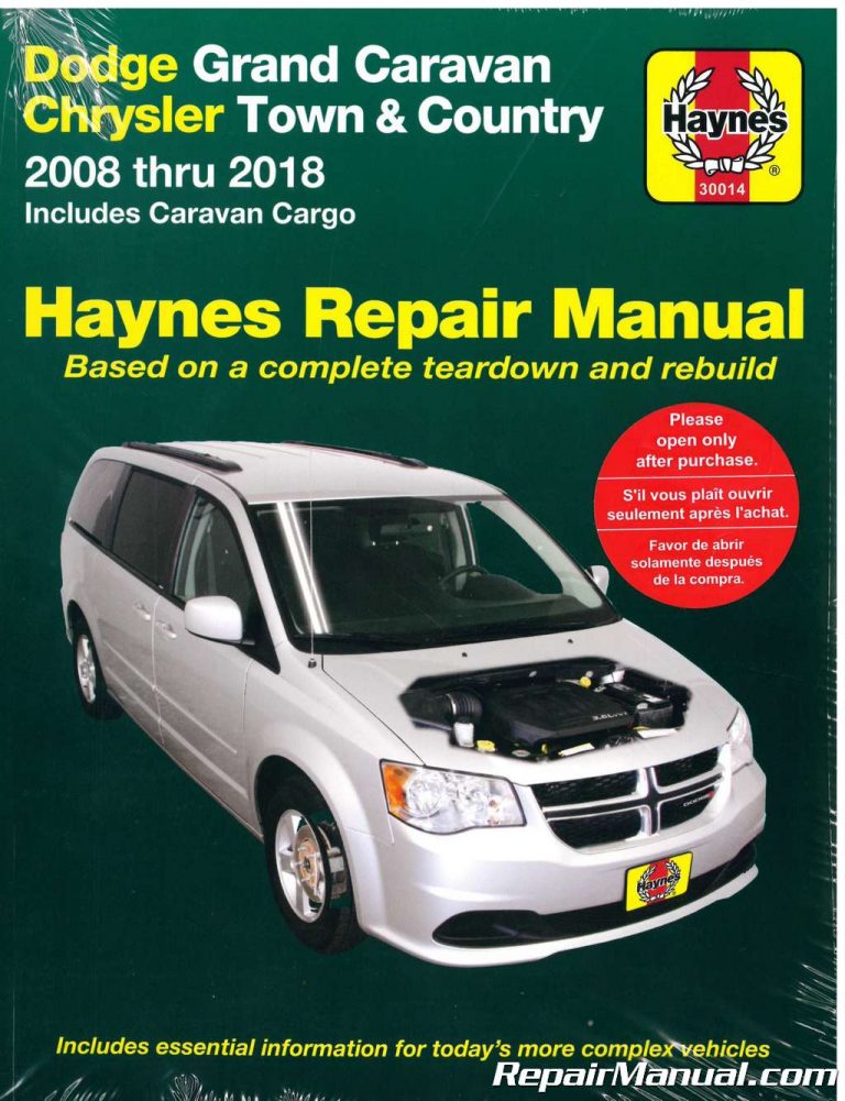 Dodge Grand Caravan Chrysler Town Country Van 2008 2018 Haynes Car