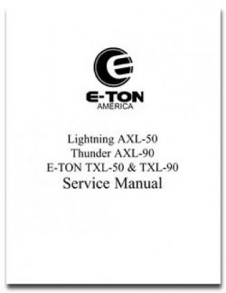 Official Eton AXL NXL TXL 50-90 Factory Service Manual