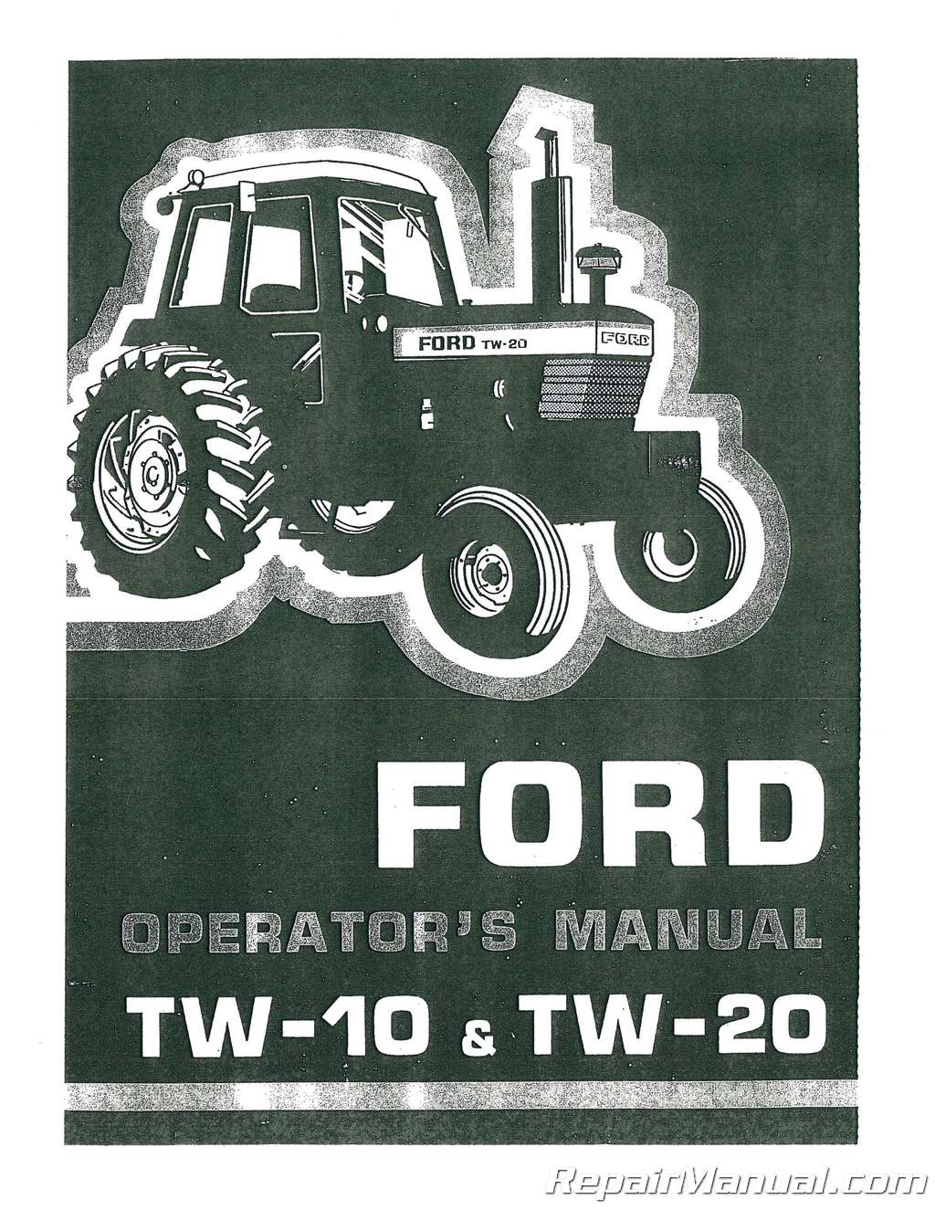 TW-20 TW-30 Tractor Repair Shop Service Manual CD TW20 FORD TW10 TW30 TW-10 