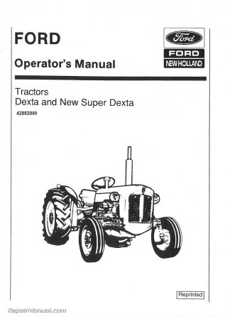 Fordson Dexta Tractor Operator Manual Instruction Handbook 84 Pages 