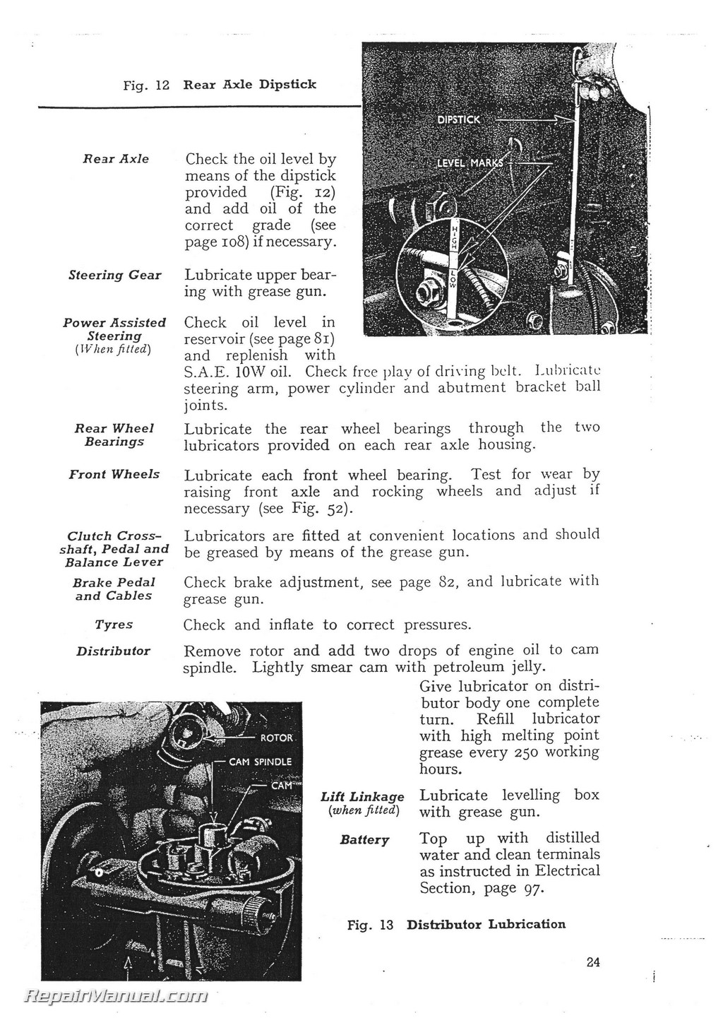 Fordson Major Tractor Operators Manual Instruction Book