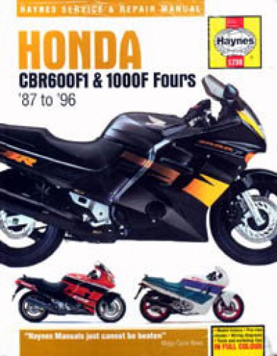 Haynes Honda CBR600F1 1000F Fours 1987-1996 Service Manual