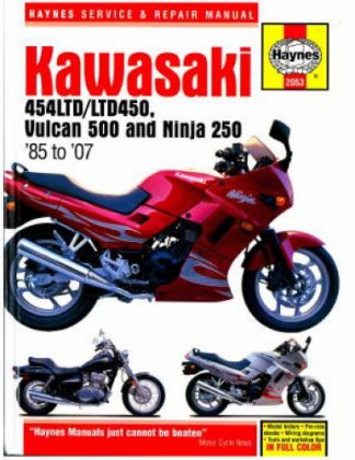 Haynes Kawasaki EX250 Ninja 454LTD Vulcan 500 1985-2007 Repair Manual