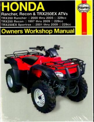 Haynes Honda TRX350 and TRX250 ATV 1997-2009 Repair Manual
