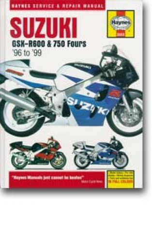 Haynes Suzuki GSX-R600 750 Fours 1996-1999 Motorcycle Repair Manual