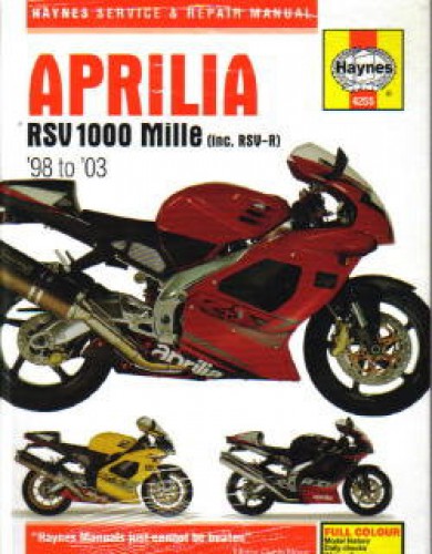 Haynes Aprilia RSV1000 Mille RSV-R 1998-2003 Repair Manual