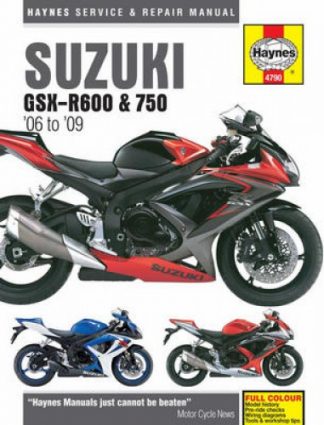 Haynes 2006-2009 Suzuki GSX-R600 GSX-R750 Repair Manual